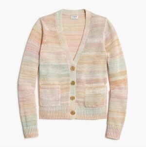 2023 J Crew Sweater Beach Cardigan Ombre Rainbow Multi Womens Medium Small